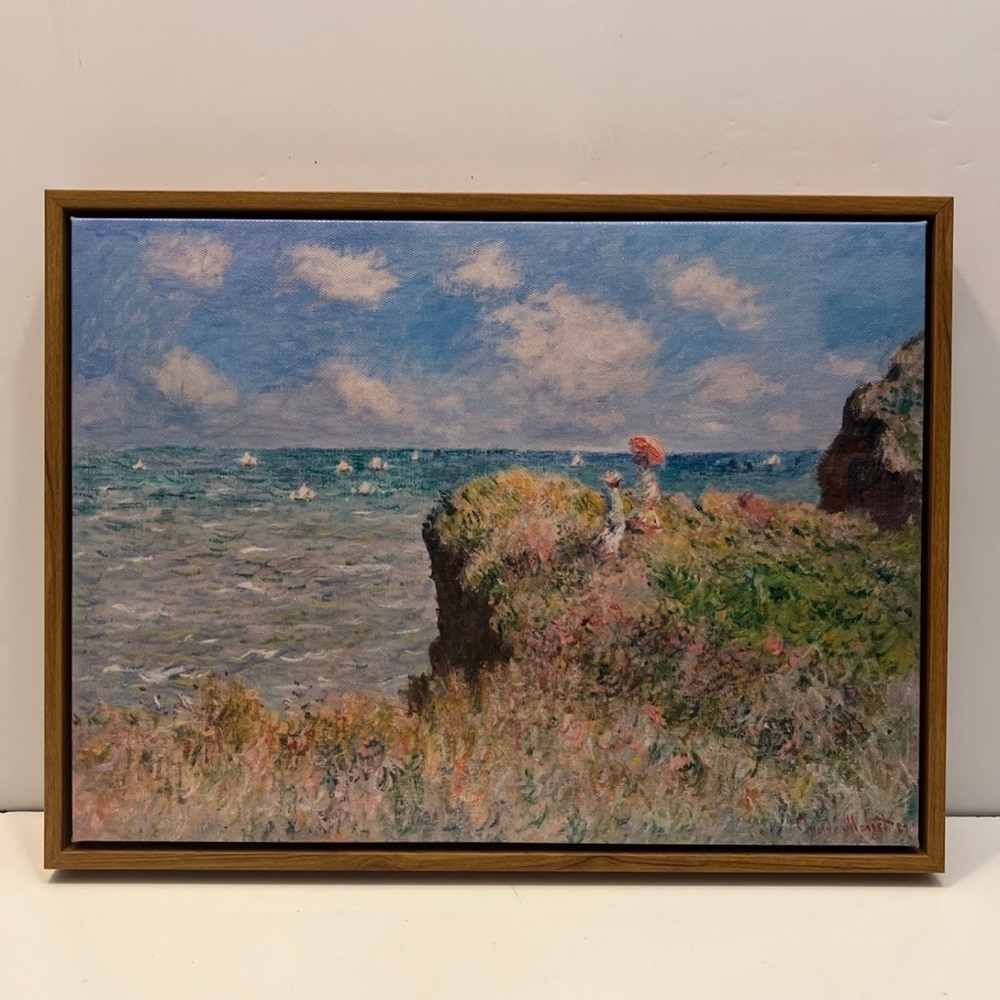 Cliff Walk at Pourville (1882) by Claude Monet framed